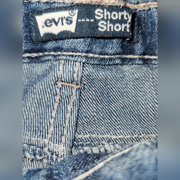 Levi's Denim Girls Shorty Shorts Adjustable Waist Size 10‎ Regular - Picture 5 of 8